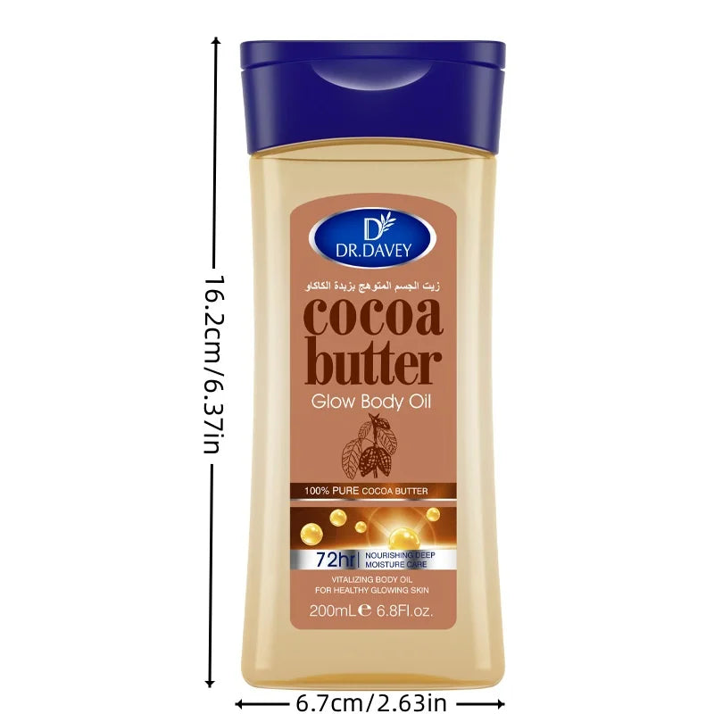 Cocoa Butter Body Oil Cocoa Butter Glow Body Oil Body Oil Skin Care Essential Oil,Suitable for All Skin Types,VITALIZING BODY OI